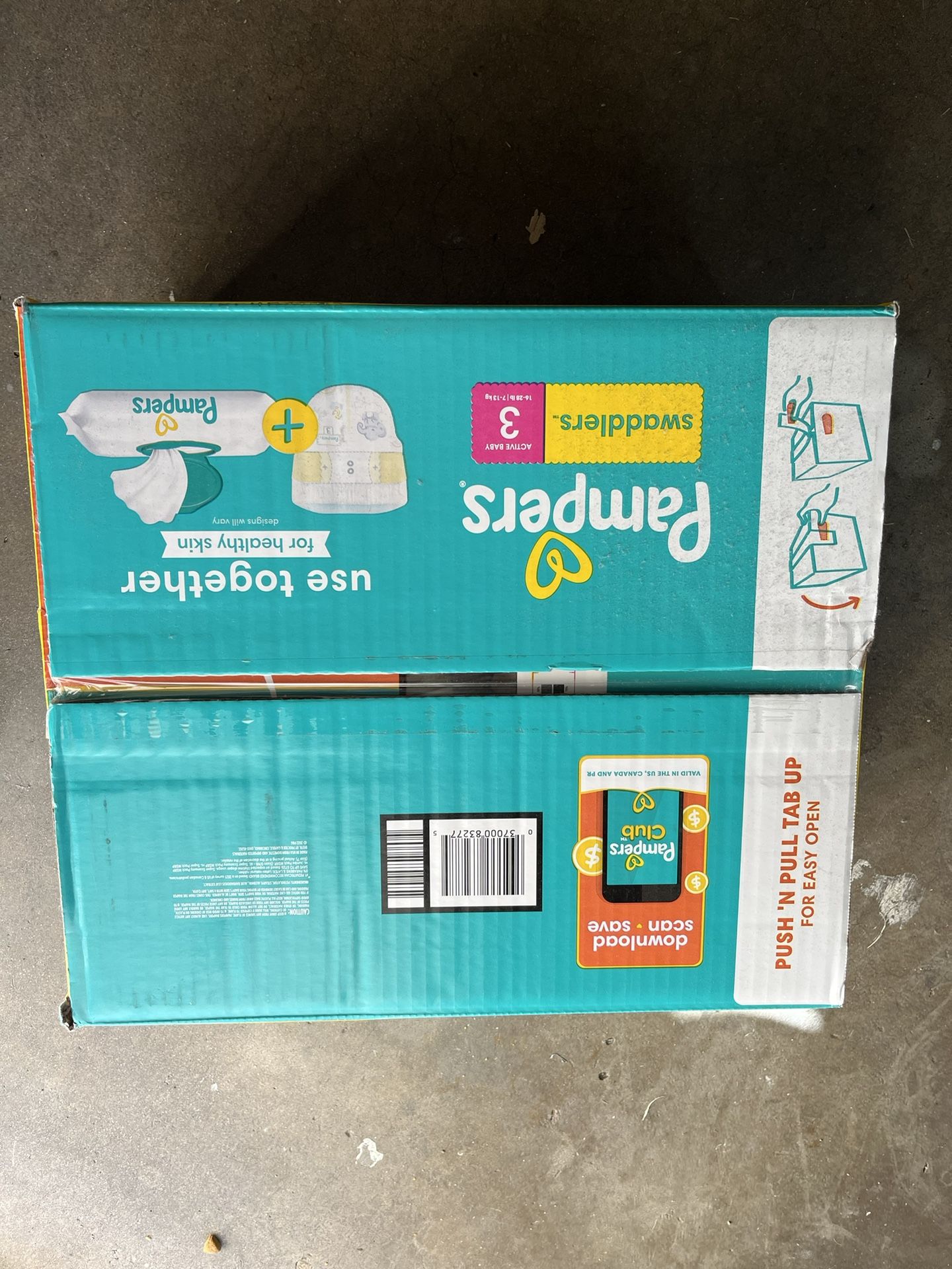 164 Size 3 Pampers Brand New