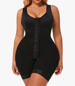 6XL Lace Trim Compression Shapewear, Wide Straps, Buttocks Lifter, Thigh Slimmer, Open Crotch