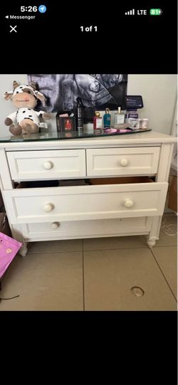 Pottery Barn Thomas White Wood Dresser