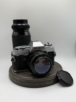 Vintage Minolta SLR Camera Fill Camera with Extra Lens