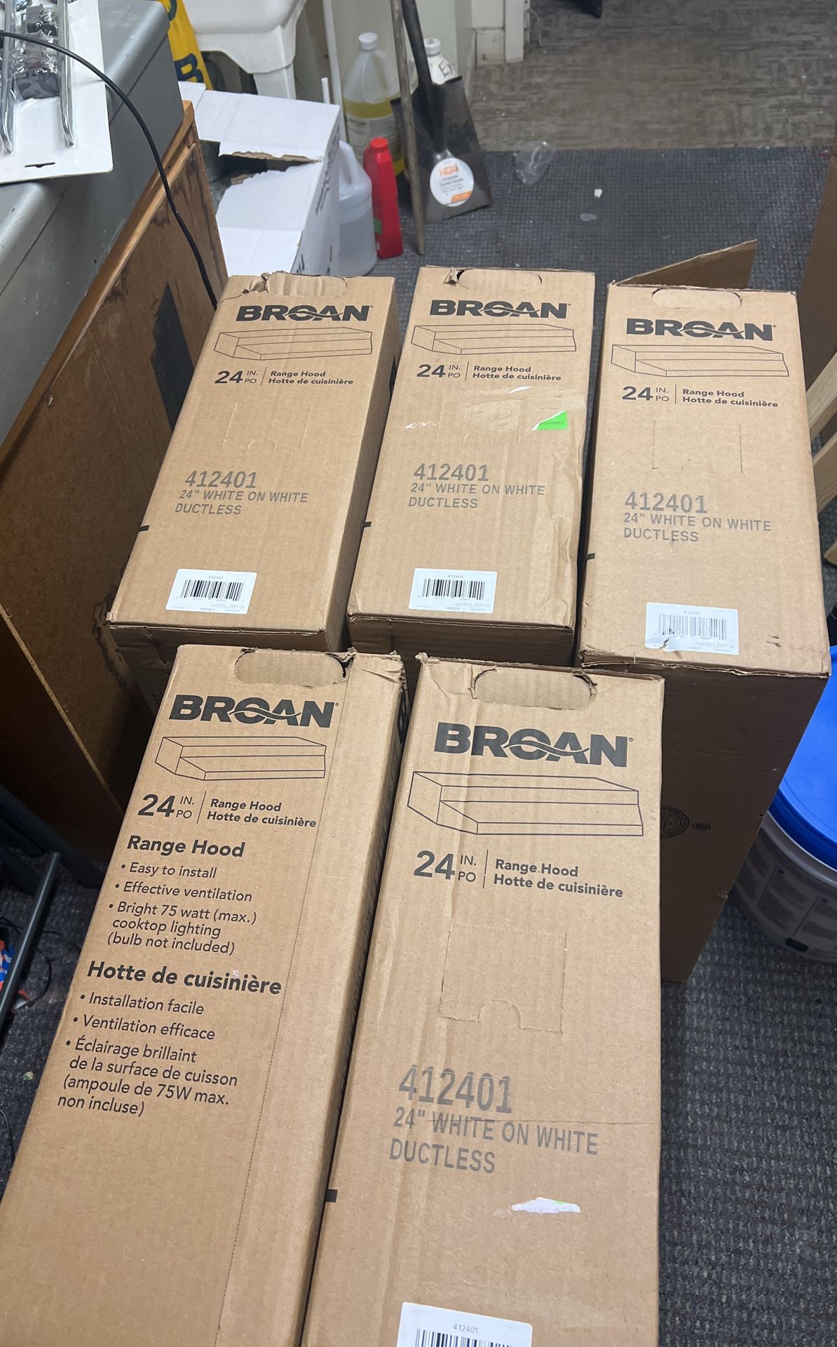24in Broan White Range Hoods