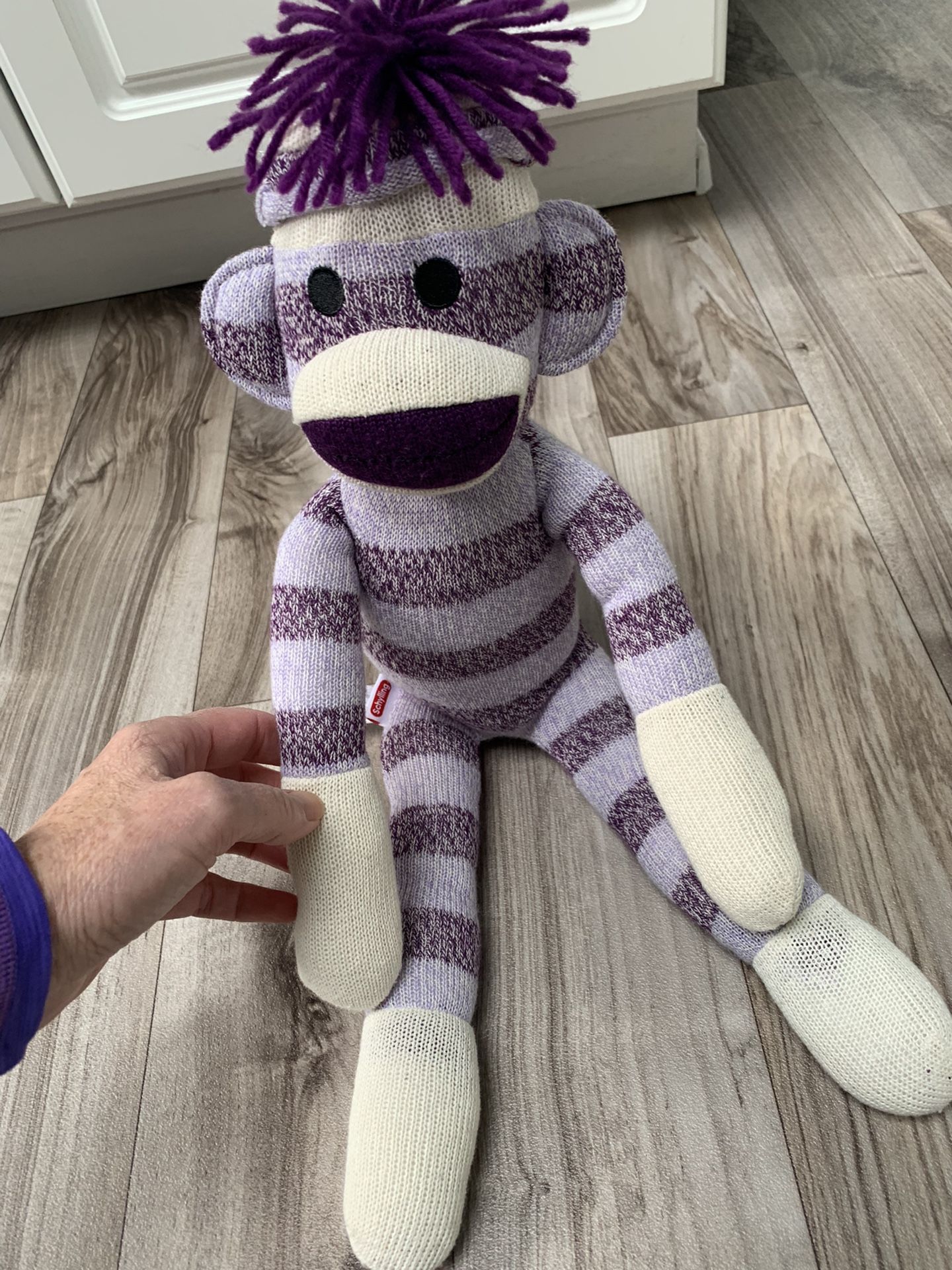 Schilling Plush Sock Monkey. Rare Lavender Colored