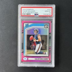 2024 Panini Donruss Caleb Williams Optic Preview Pink #327 PSA 10 Bears