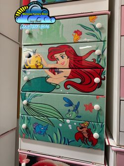 Little mermaid five drawer dresser chest mueble cajonera