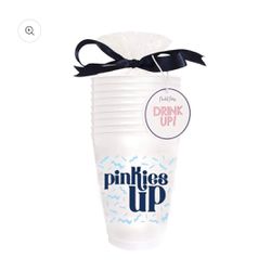 Pinkies Up Plastic Cups set of 20 by PACKED PARTY NEW