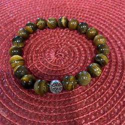Tiger Eye Brown  Homemade  Bracelet