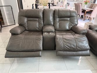 Leather Recliner Sofa