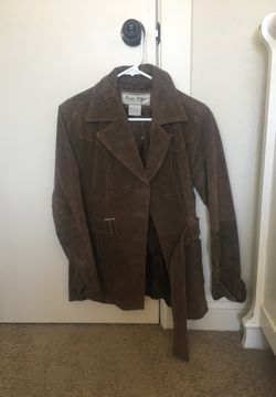 Brown leather jacket