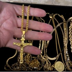 Crucifix And No Fade Chains For Sale $65 Each
