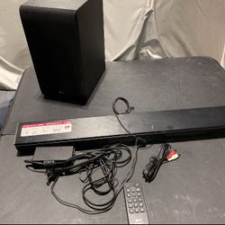 LG 2.1 CH Home Theater Sound Bar System with Subwoofer Cables and Remote**