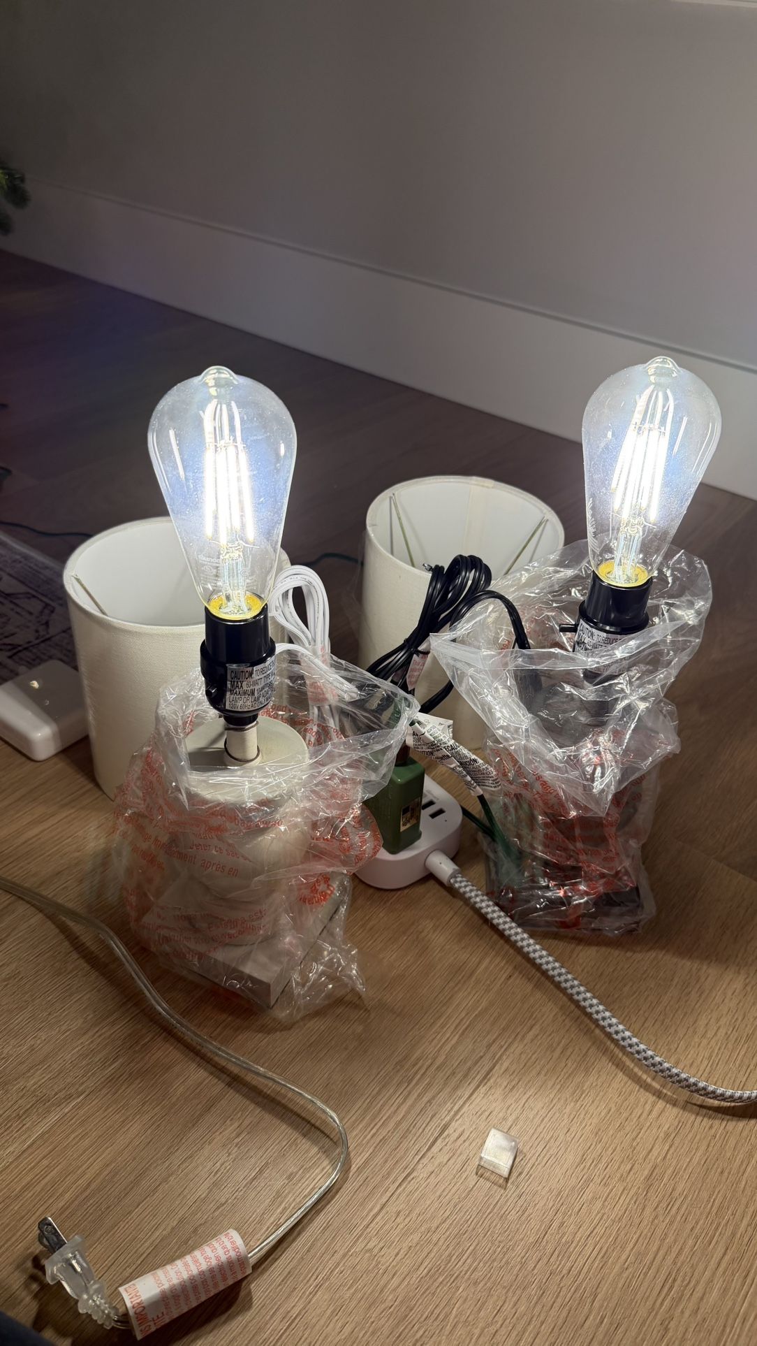 2 new matching accent lighting lamps (with the box and wrapper)