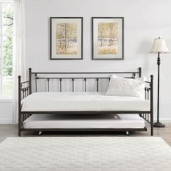 Victorian style iron daybed fully slated Copper Color brand new in box firm price $200