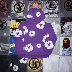 Purple denim tear