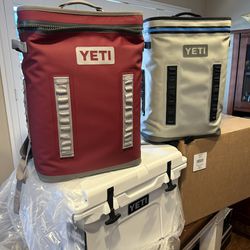 Yeti Tundra 35 and 2 Yeti Backflips Backpack 
