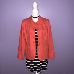 Coldwater Creek Orange Textured Jacket