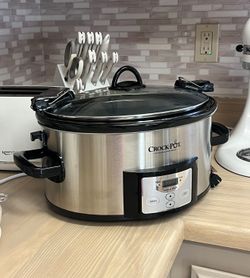 Crockpot™ 6.0-Quart Cook & Carry™ Slow Cooker, Programmable, Stainless Steel, Appliances, Crockpot