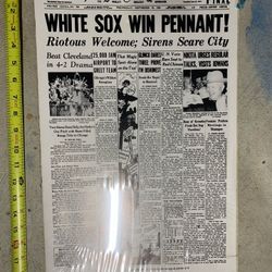 White Sox Newspaper Repro