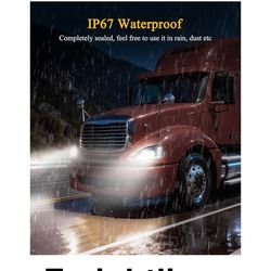 Pair Of Headlights Led With Drl Lights For Freightliner Columbia