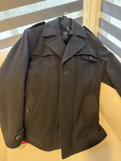 Boss Orange Double Layered Black Peacoat