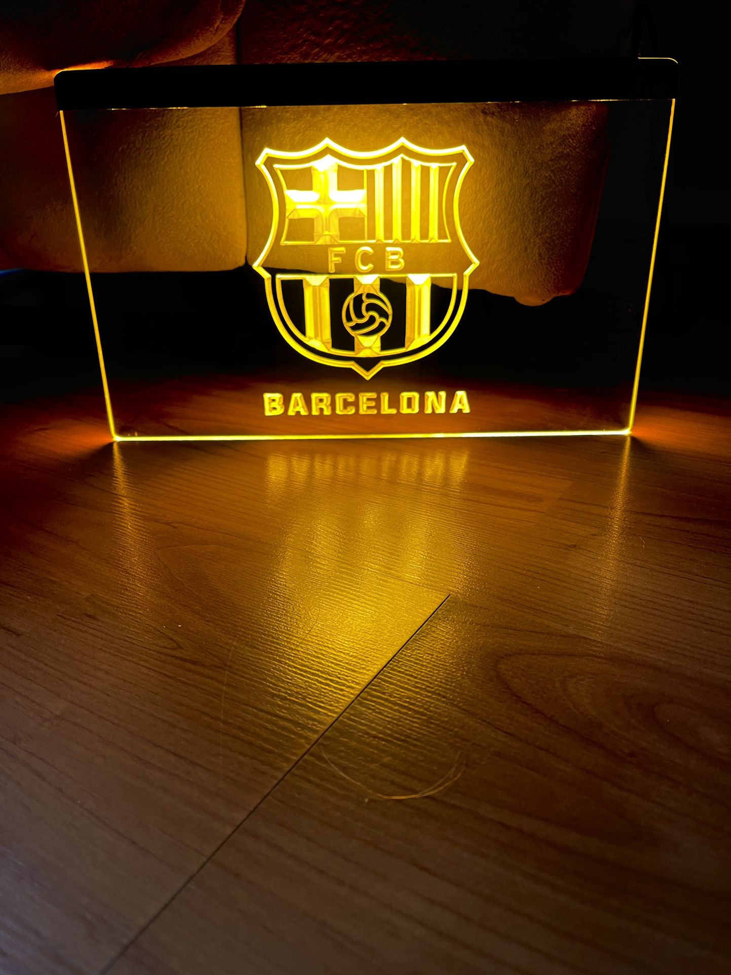 FCB BARCELONA LED NEON GOLD LIGHT SIGN 8x12