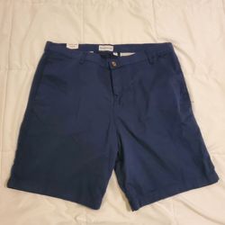 Saddlebred Comfort Flex Flat Front Shorts in Jazz Blue