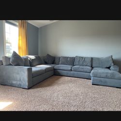 Zgallerie gray sofa feather fill very comfy