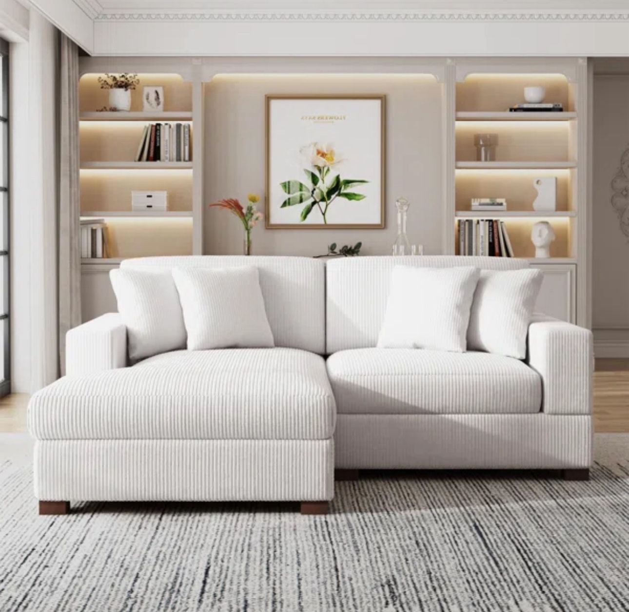 Yalisa 2 Piece Corduroy Sectional (Basically New)