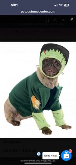 NWT Rubie’s Frankenstein Monsters Dog Halloween Costume Size Large
