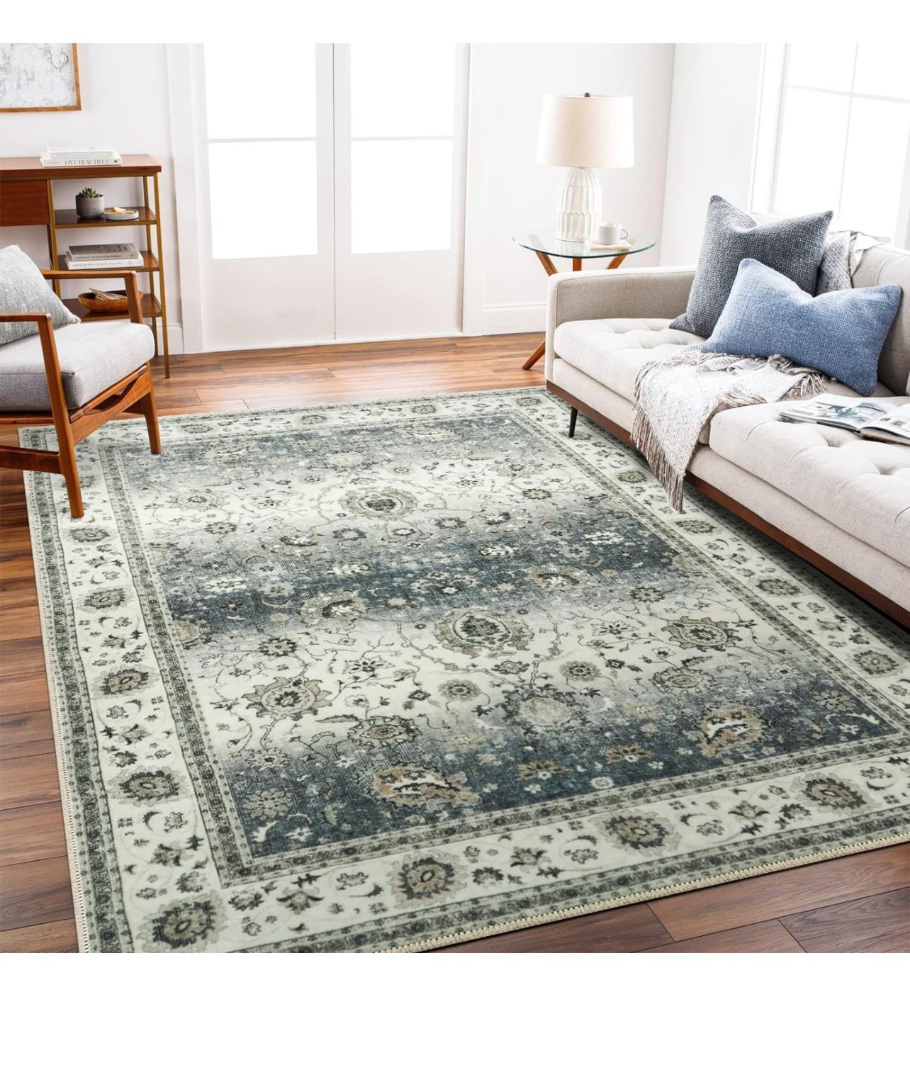 Brandnew Washable Area Rug 5x7 for Living Room Non Slip Runner Rugs with Rubber Backing for Bedroom Soft Kitchen Runner Rug Stain Resistant Non Sheddi