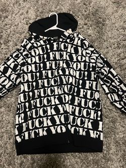 Black and White No.9 Hoodie size L