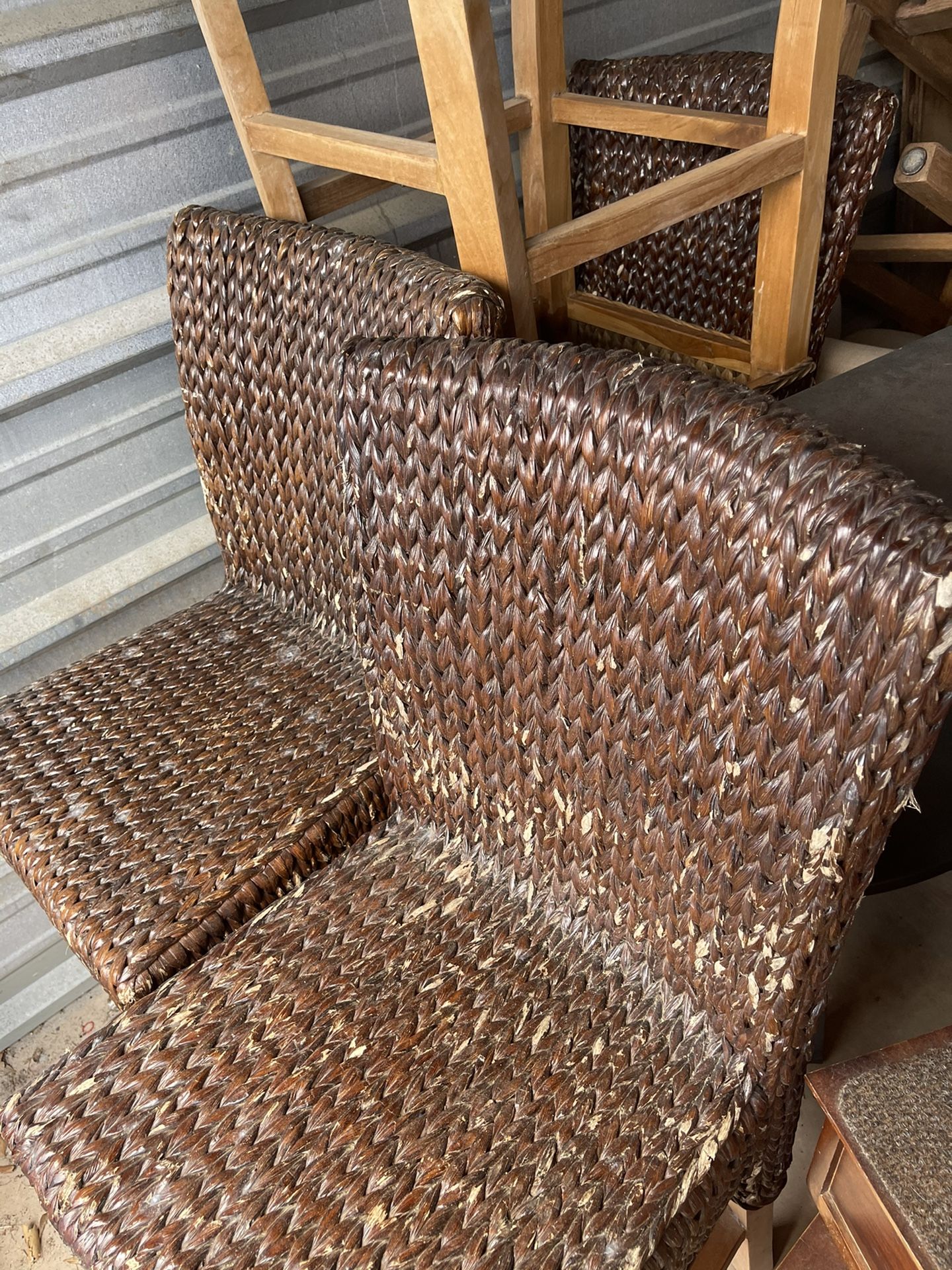 Wicker Bar Stools Set Of 4