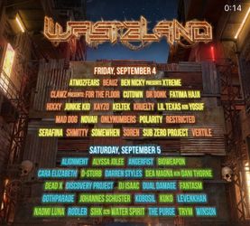 Wasteland VIP 2 day wristbands
