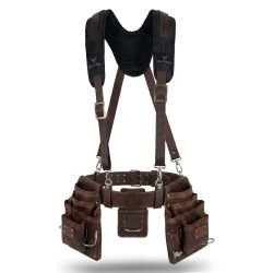 HANDMADE Oil tanned Oxen Leather Tool Belt Suspender Heavy Duty Padded Tool Belt Suspender for men