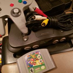 Nintendo 64 System With Super Mario 64 Game