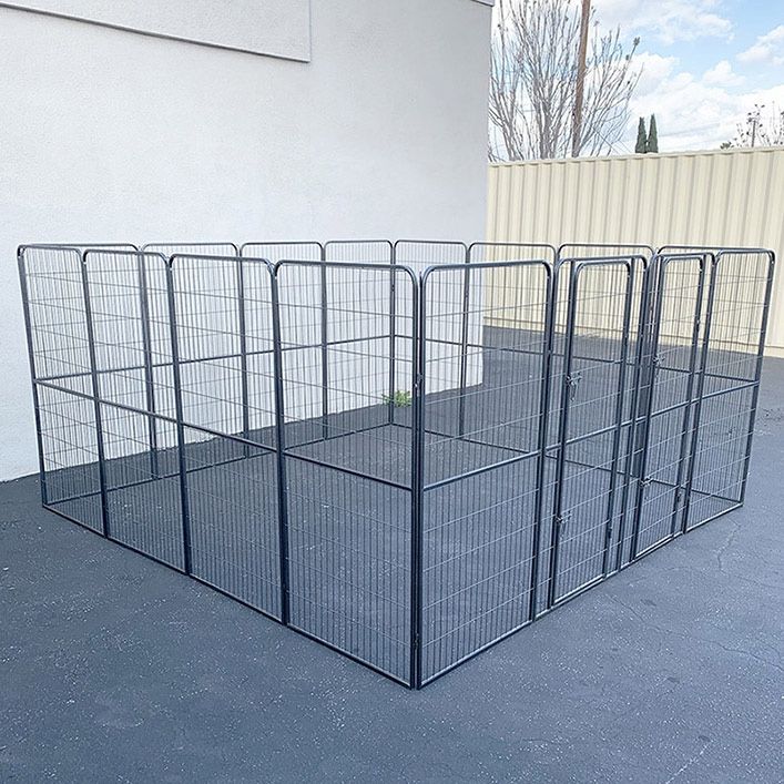 (NEW) $290 Heavy Duty 10x10x5ft Tall Pet Playpen 16-Panel Dog Crate Kennel Exercise Cage Fence 