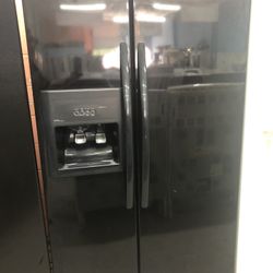 Black Counter Depth Side By Side Refrigerator 