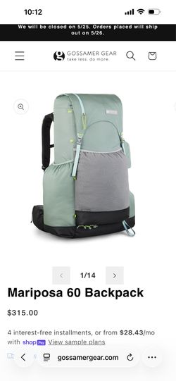Hiking backpack