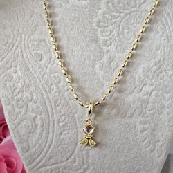 Gold Filled Chain With Disney Charm (Belle)