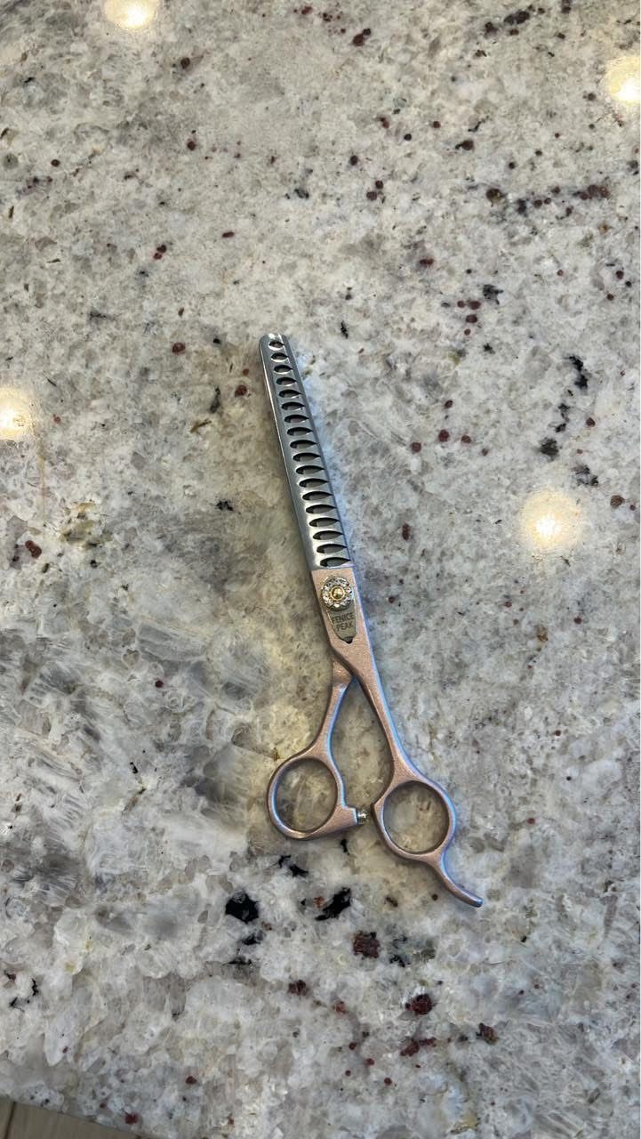 Dog Grooming Shears For Sale Fenice Peak 7” rose gold straights