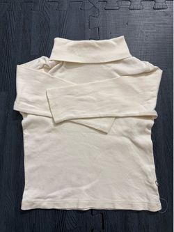 Oeuf toddler white turtle neck long sleeves shirt