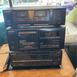 Pioneer Double Cassette Deck, CD Player25, Stereo Receiver