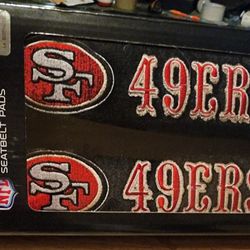 SAN FRANCISCO 49ERS STITCHED SEAT BELT COVERS REPRESENT