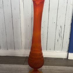 Vintage Fenton Orange Glass Case