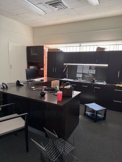 Desk with shelves