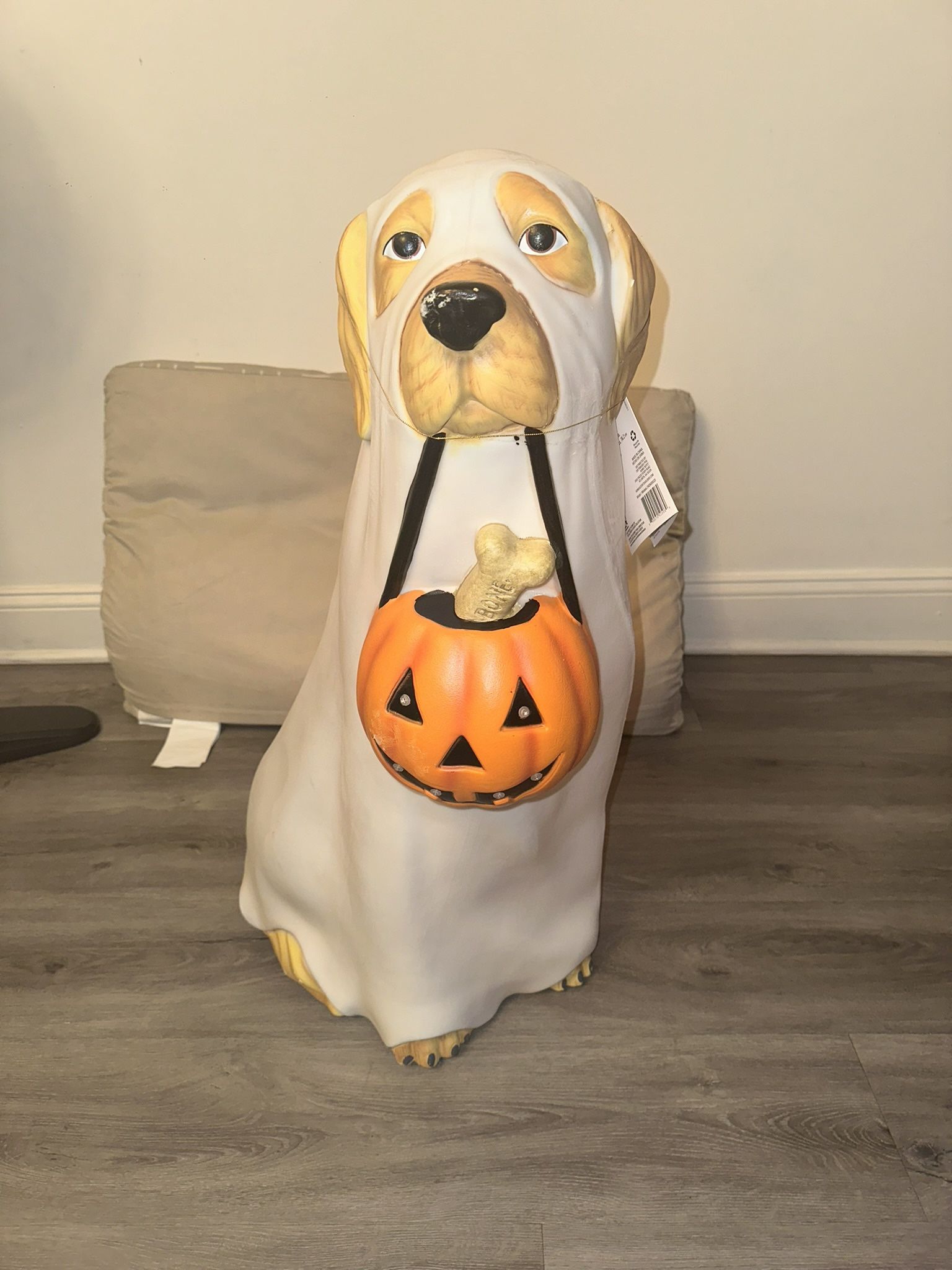 Golden Retriever Halloween Dog Blow Mold Ghost LED Lit 2024 2.5 Ft