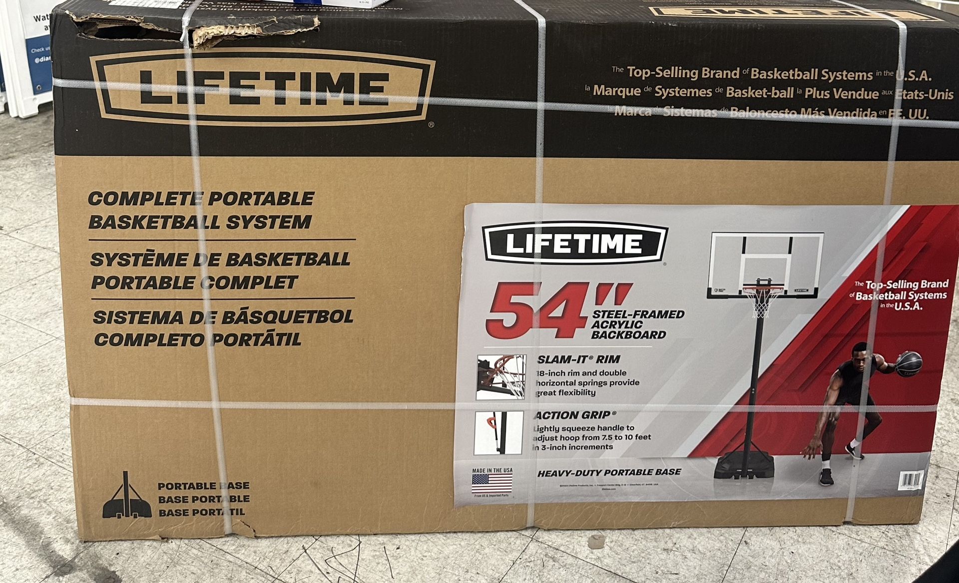 54’’ Lifetime Portable basketball system  