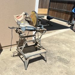 Miter Saw On Workbench