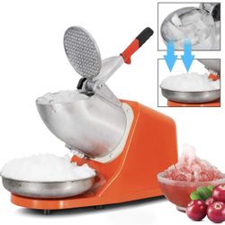 Home Ice Shaver & Crusher Machine Commercial Grade Snow Cone Maker 143 lbs Silver