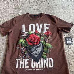 “LOVE THE GRIND” Graphic Tee – Brown, Streetwear Style