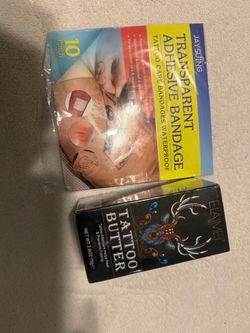 Tattoo butter and bandage